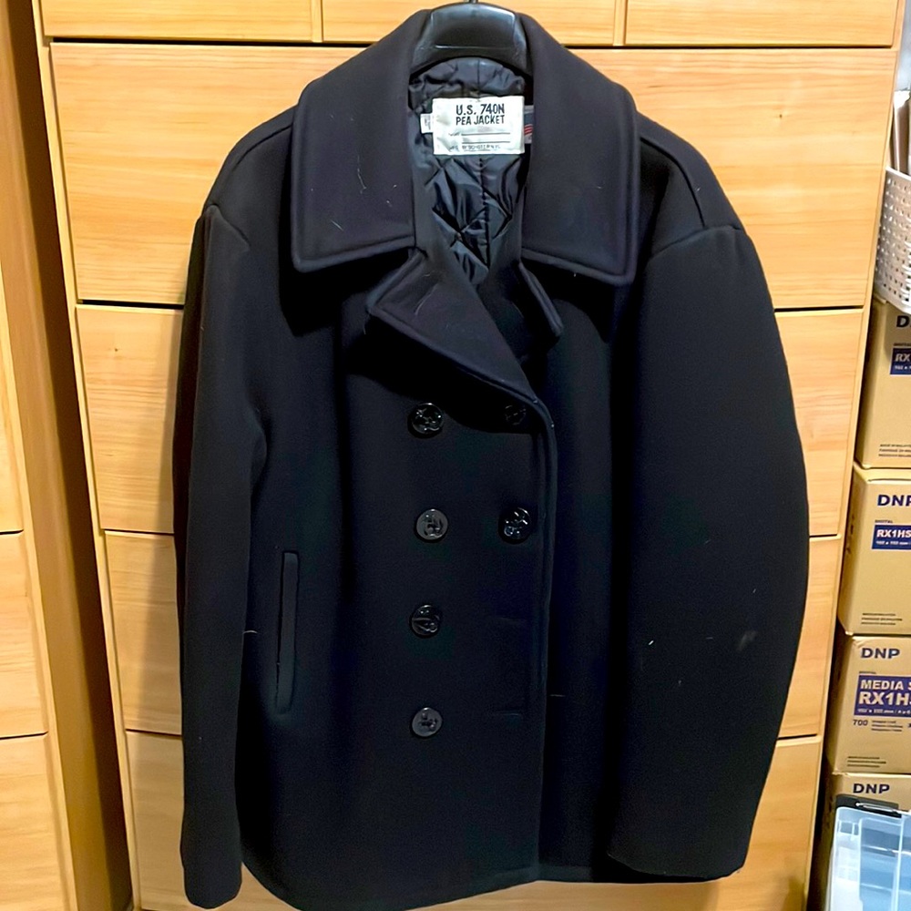 Vintage 80’s Schmitt NYC US 740N Naval Peacoat Size 46
